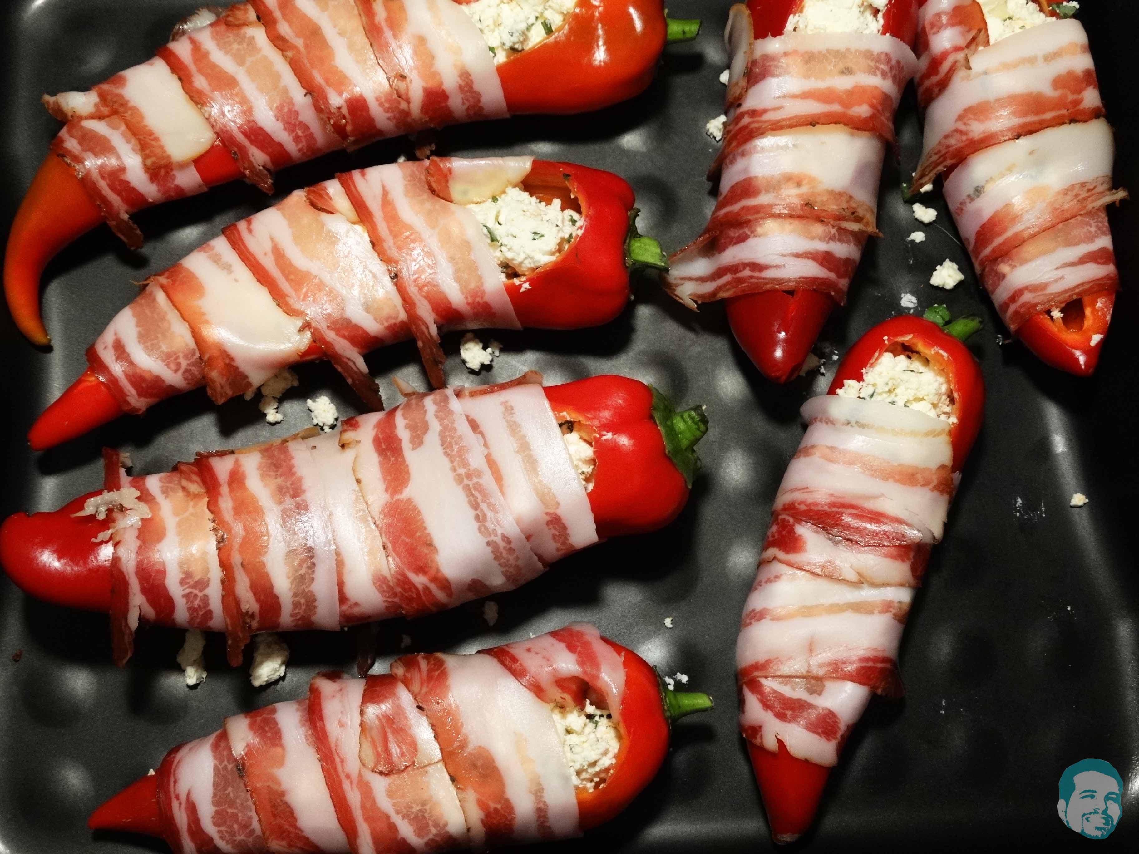 Gefüllte Spitzpaprika mit Speck - #lowcarb - Haunis Food Blog