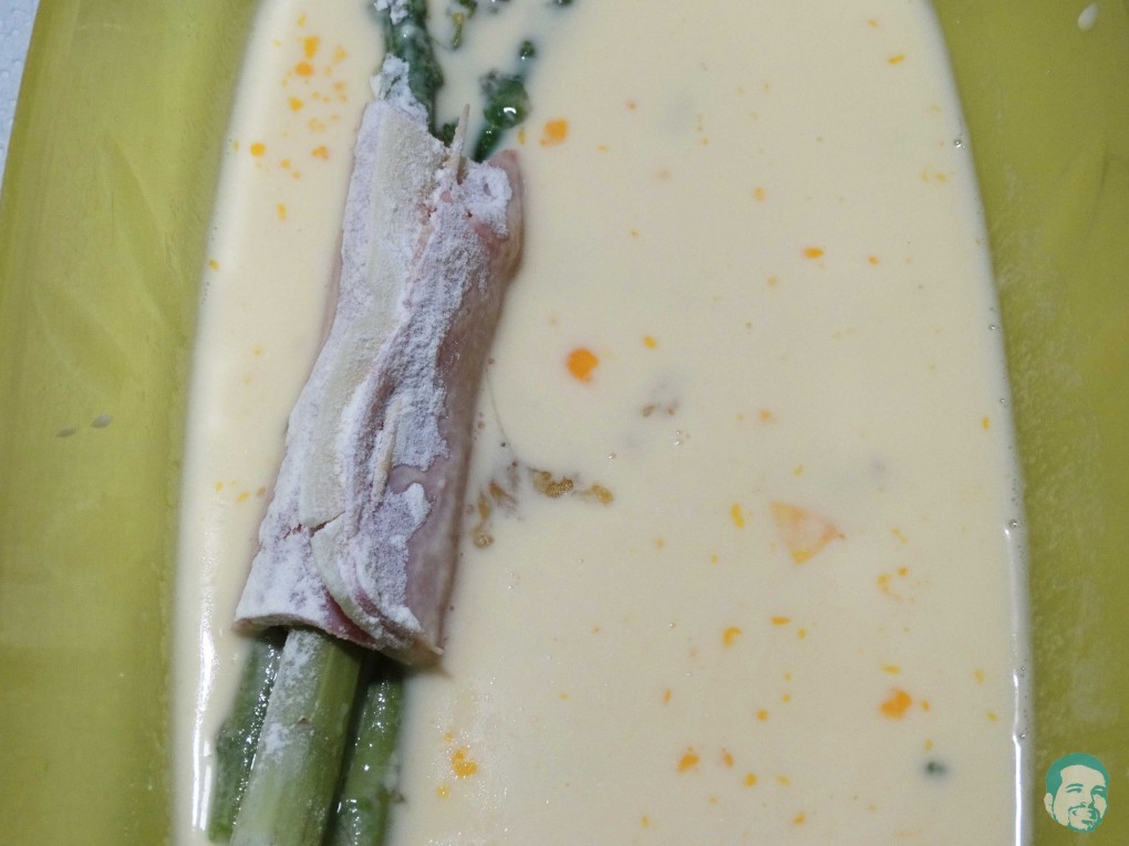 spargel cordon bleu in Ei