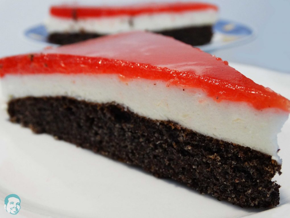 Mohn Topfen Erdbeertorte