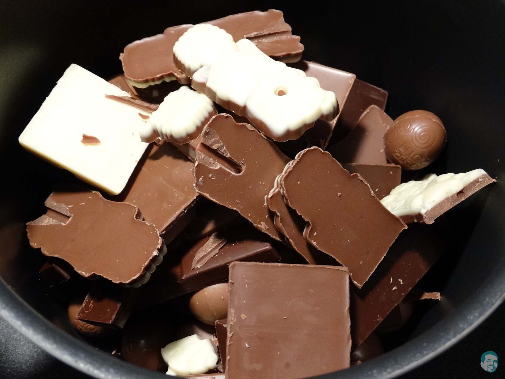 Selbstgemachte Schokolade - Nikolo recycling - Haunis Food Blog