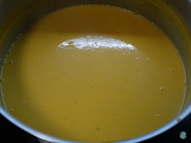 Kuerbis Kokossuppe Suppe fertig
