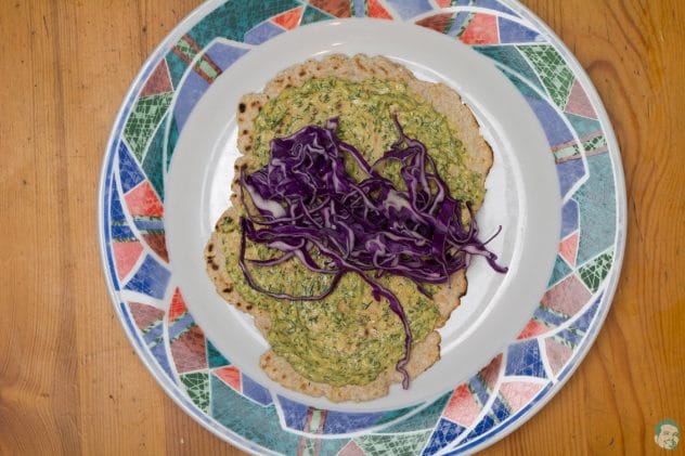 Schwedische-Köttbullar-Knäcketacos-Rotkraut